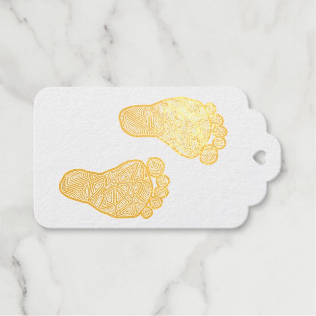 Baby Footprints Gift Tags (Front (Horizontal))