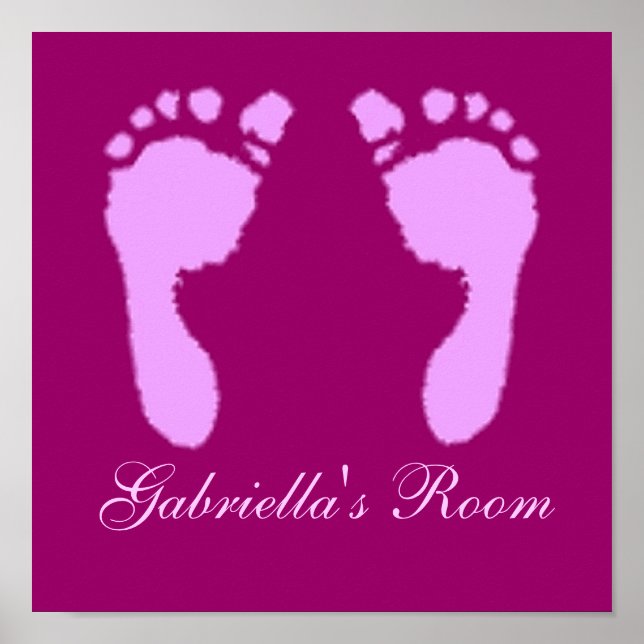 Baby Footprints (Girl) Poster (Front)