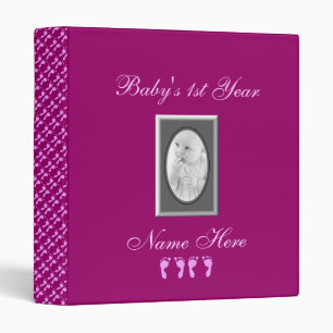 Baby Footprints (Girl Twins) Binder