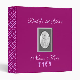 Baby Footprints (Girl Twins) Binder
