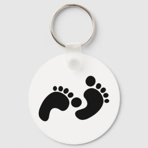 baby footprints keychain