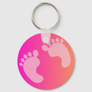 Baby Footprints Keychain