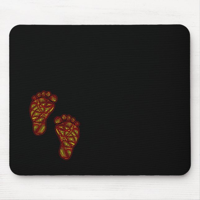 Baby Footprints Mouse Pad (Front)