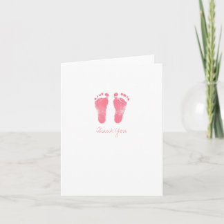 Baby Footprints Thank You Note