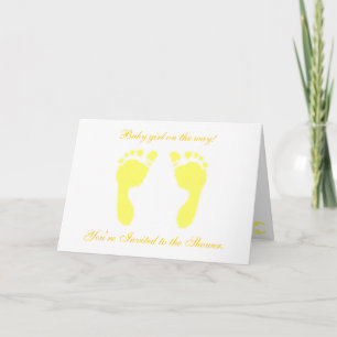 Baby Footprints (Yellow) Invitation