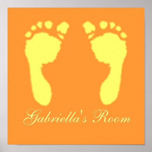Baby Footprints (Yellow) Poster (Front)