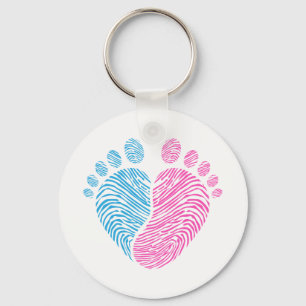 Baby footsteps keychain