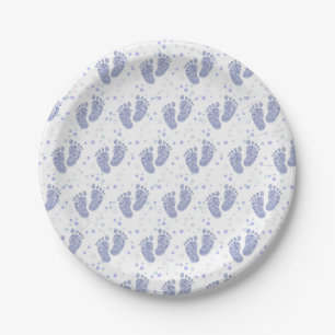 Baby footsteps paper plate