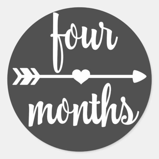 Baby Four Months Milestone Stickers (Front)