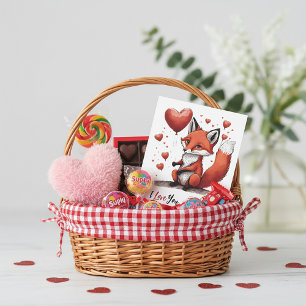 Baby fox custom valentine holiday card