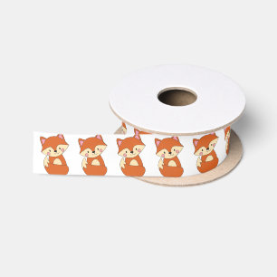 Baby Fox Drawing Cute Fox Art Baby Fox Design Satin Ribbon