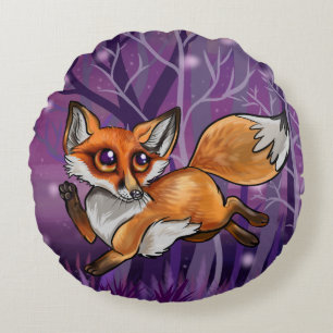 Baby Fox Round Pillow