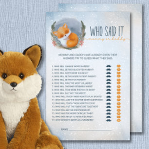 Baby Fox  Winter Who Said It Mommy Daddy Game