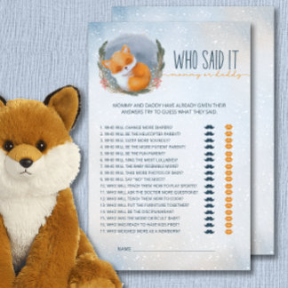 Baby Fox  Winter Who Said It Mommy Daddy Game