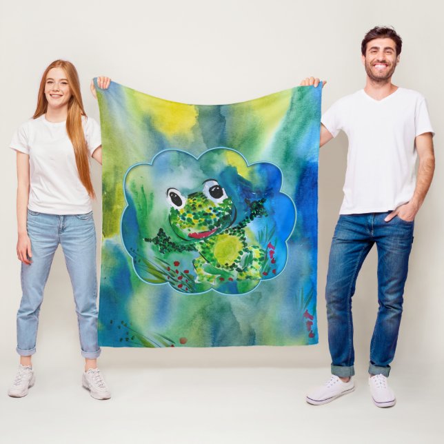 Baby Frog Fleece Blanket (In Situ)