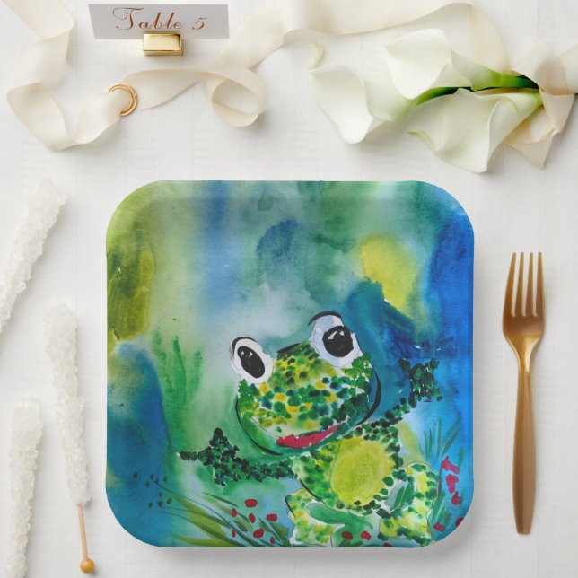 Baby Frog Paper Plate (Wedding)