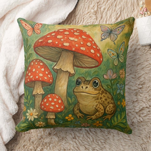 Baby Frog Throw Pillow (Blanket)