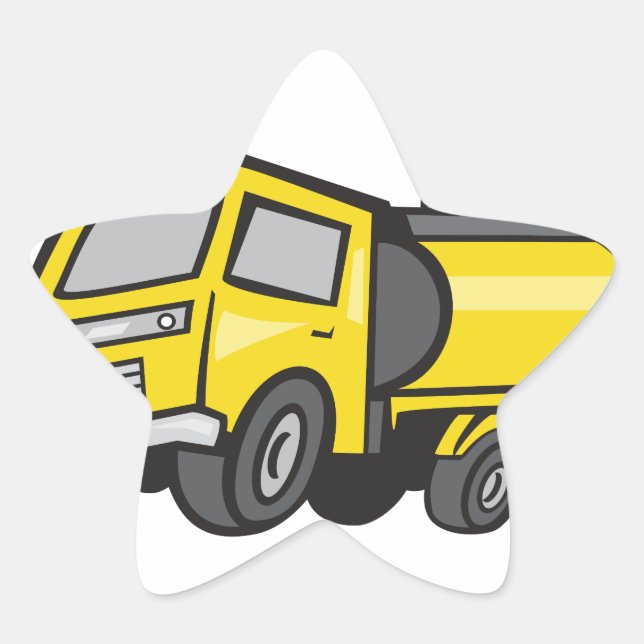 Baby Fuel Tanker Cartoon Star Sticker (Front)
