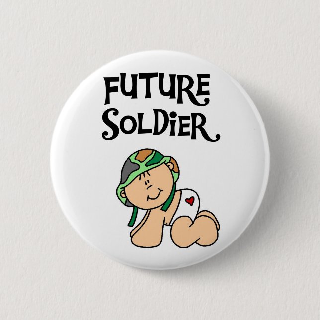Baby Future Soldier 2 Inch Round Button (Front)