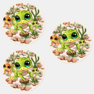 Baby Geckos Cute Cartoon Characters