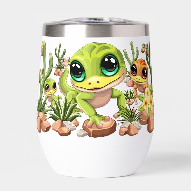 Baby Geckos Cute Cartoon Characters (Front)