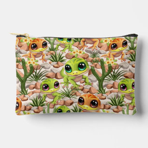 Baby Geckos Cute Cartoon Characters Accessory Pouch