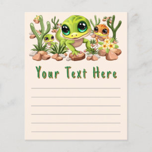Baby Geckos Cute Cartoon Characters Flyer
