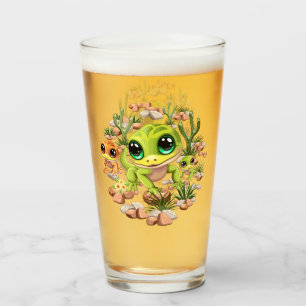 Baby Geckos Cute Cartoon Characters Glass