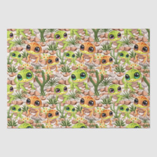 Baby Geckos Cute Cartoon Characters Tissue Paper