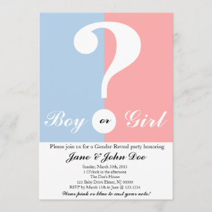 Baby Gender Party Invitation