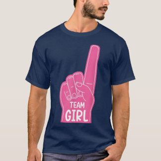 Baby Gender Reveal Announcement Party Team Girl Me T-Shirt