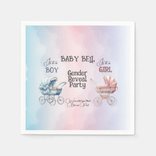 Baby Gender Reveal Invitation Napkin