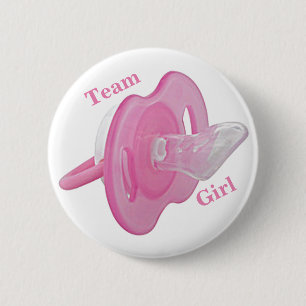 Baby Gender Reveal Party - Team Girl Pink 2 Inch Round Button