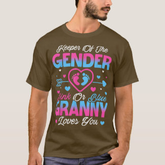Baby Gender Reveal Shower Pink Or Blue Granny Love T-Shirt