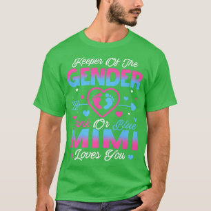 Baby Gender Reveal Shower Pink Or Blue Mimi Loves  T-Shirt