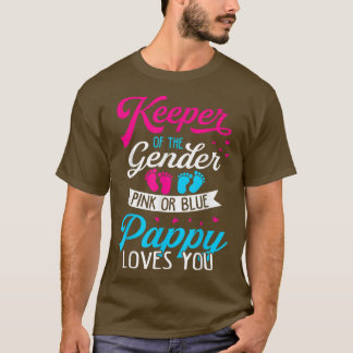 Baby Gender Reveal Shower Pink Or Blue Pappy Loves T-Shirt