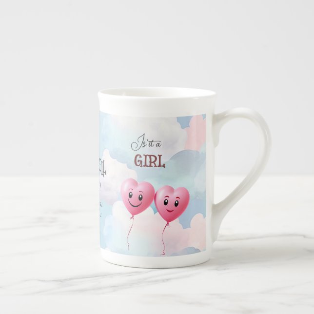 Baby Gender Reveal Specialty  Bone China Mug (Right)
