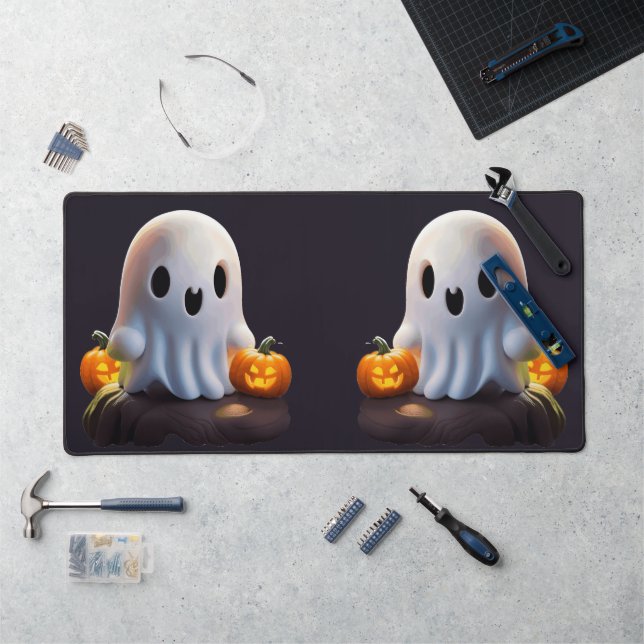 Baby Ghost Creepy Cute Halloween Character Desk Mat (Workstation)