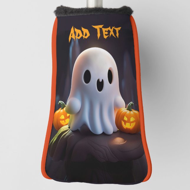 Baby Ghost Creepy Cute Halloween Character Golf Head Cover (Rotate 90)