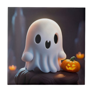 Baby Ghost Creepy Cute Halloween Character Tile