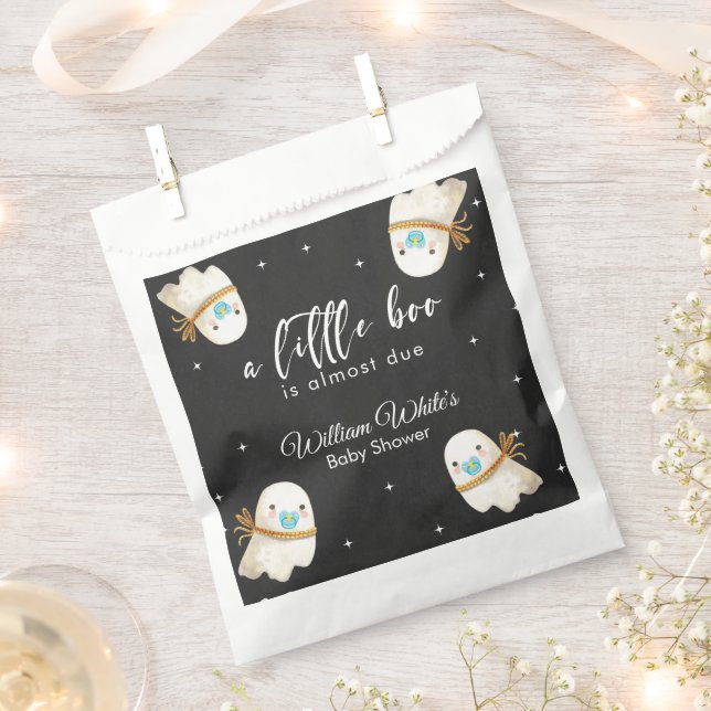 Baby Ghost Halloween Fall Baby Shower  Favour Bag (Clipped)