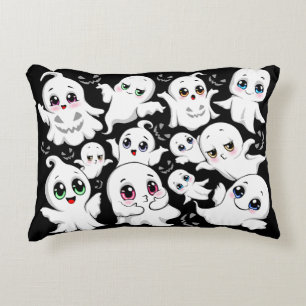 Baby Ghosts Spooky Cute Halloween Mood Accent Pillow