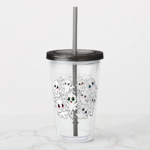 Baby Ghosts Spooky Cute Halloween Mood Acrylic Tumbler