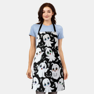 Baby Ghosts Spooky Cute Halloween Mood Apron