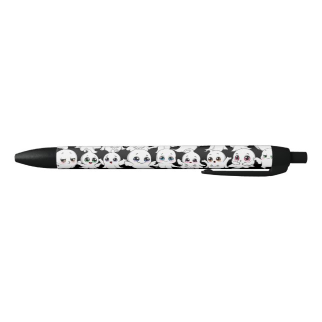 Baby Ghosts Spooky Cute Halloween Mood Black Ink Pen (Bottom)