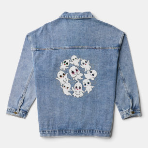 Baby Ghosts Spooky Cute Halloween Mood Denim Jacket