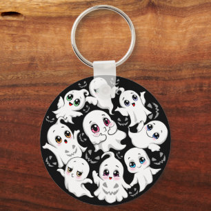 Baby Ghosts Spooky Cute Halloween Mood Keychain