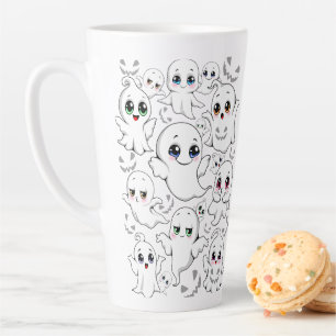 Baby Ghosts Spooky Cute Halloween Mood Latte Mug