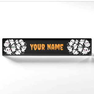 Baby Ghosts Spooky Cute Halloween Mood Nameplate