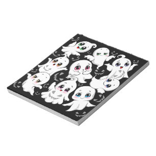 Baby Ghosts Spooky Cute Halloween Mood Notepad